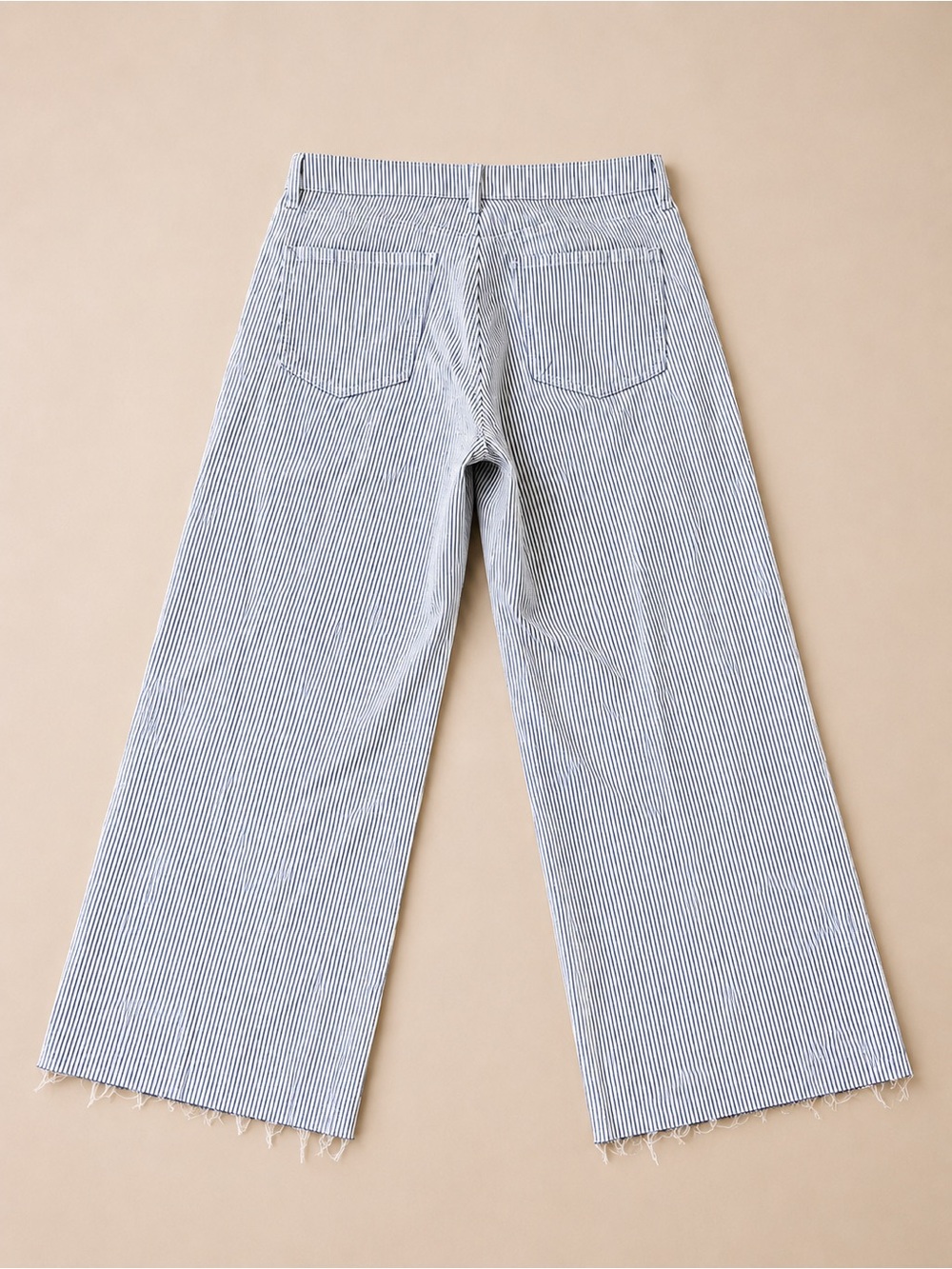 KUT from the Kloth Charlotte High Rise Pinstripe Wide Leg Crop Jeans Size 6 - Picture 2 of 4